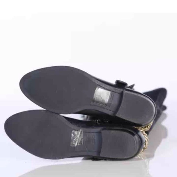 ALDO Mercado Black Leather Over-The-Knee Boots 6 - Picture 4 of 4